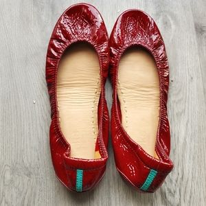 Tieks Ruby Red Patent Leather Ballet Flats
